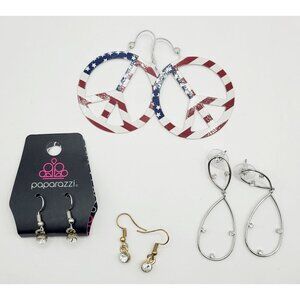 Lot of Four Paparazzi and Misc. Earring Sets Peace & Glam Dangles